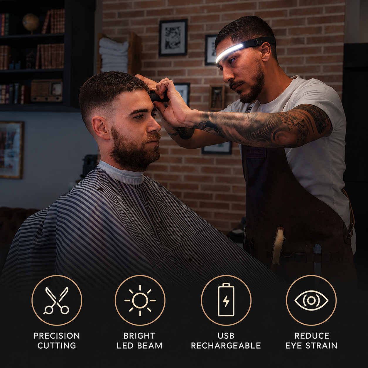 Tusley™ FadeBeam Barber Headband Light