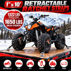 Heavy-Duty Retractable Ratchet Tie-Down Straps