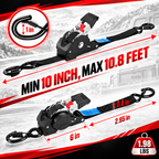Heavy-Duty Retractable Ratchet Tie-Down Straps
