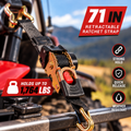 Heavy-Duty Retractable Ratchet Tie-Down Straps